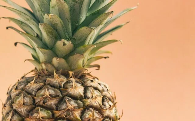 Fresh pineapple, the fruit used in pineapple tart jam